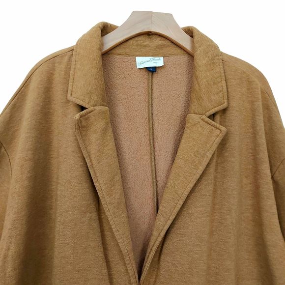 Universal Thread Womens Knit Blazer 3X Heather Brown Two Button Drop Shoulder - Picture 3 of 12